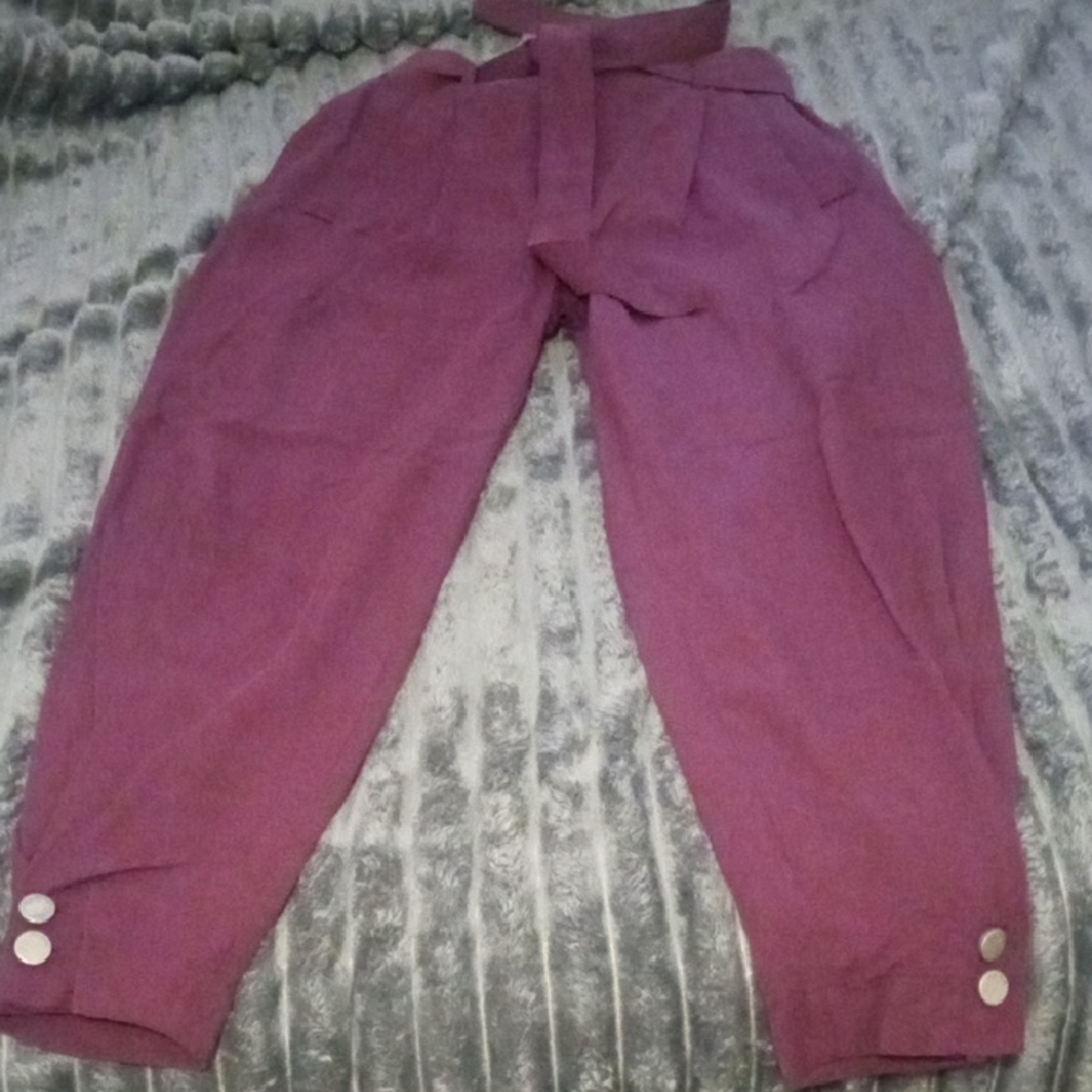 Ted Baker Plum Cropped Tapered Pants